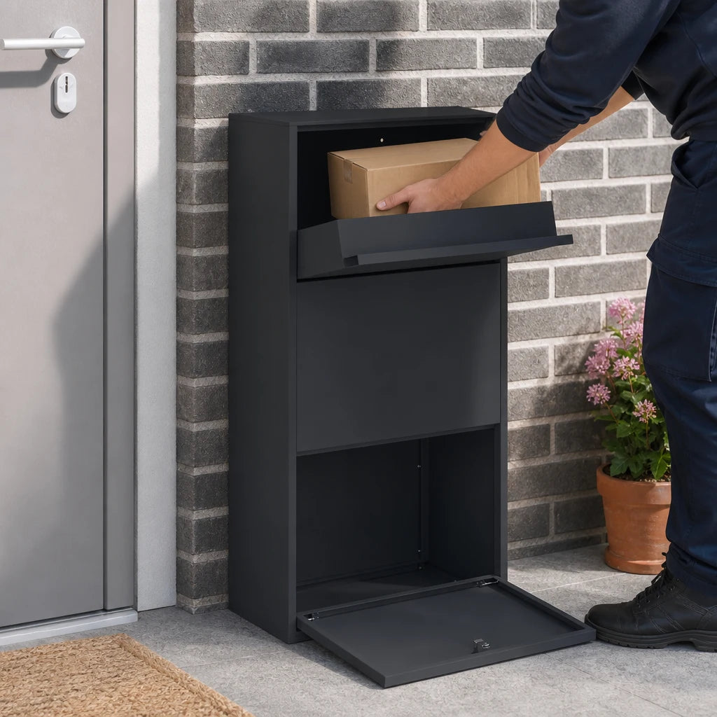 Boîte à colis anthracite 44 × 22 × 82 cm | Colivance