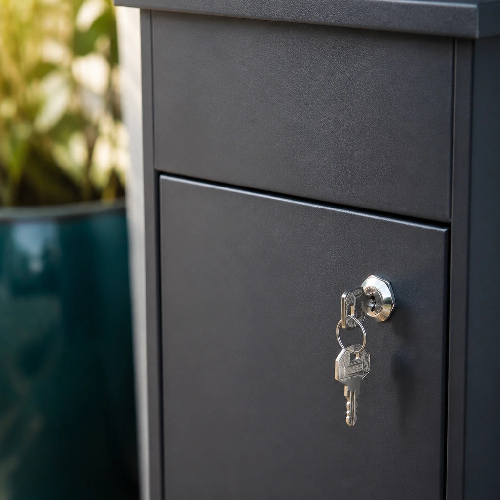 Boîte à colis anthracite 44,5 × 29 × 110,5 cm | Colivance